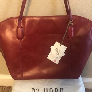 HOBO Red Leather Tote NWT